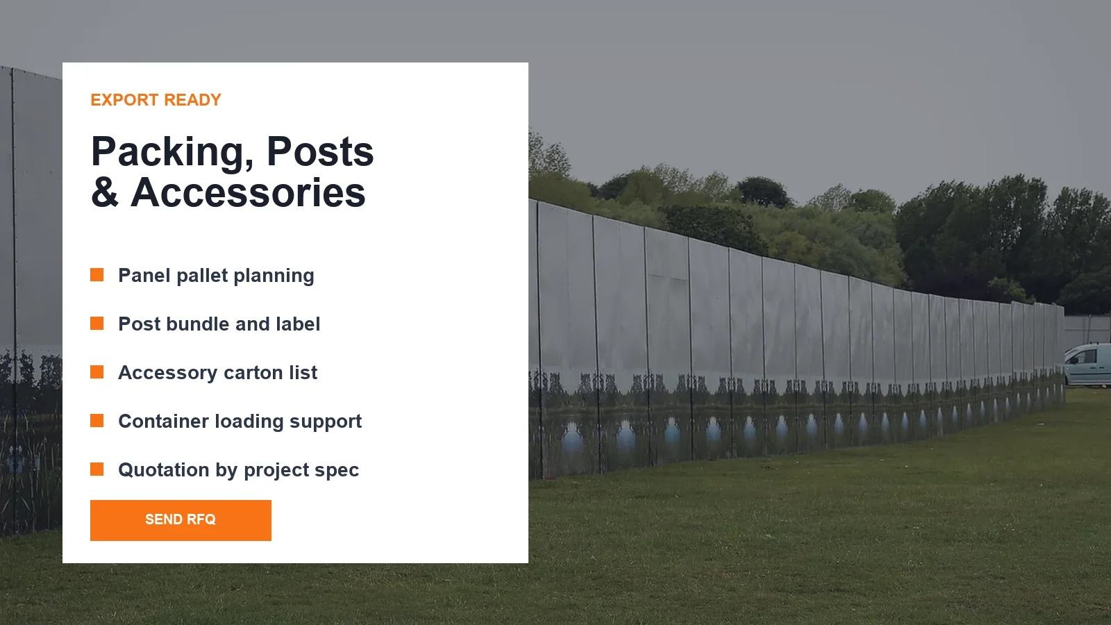 fence posts accessories gates and export packing package